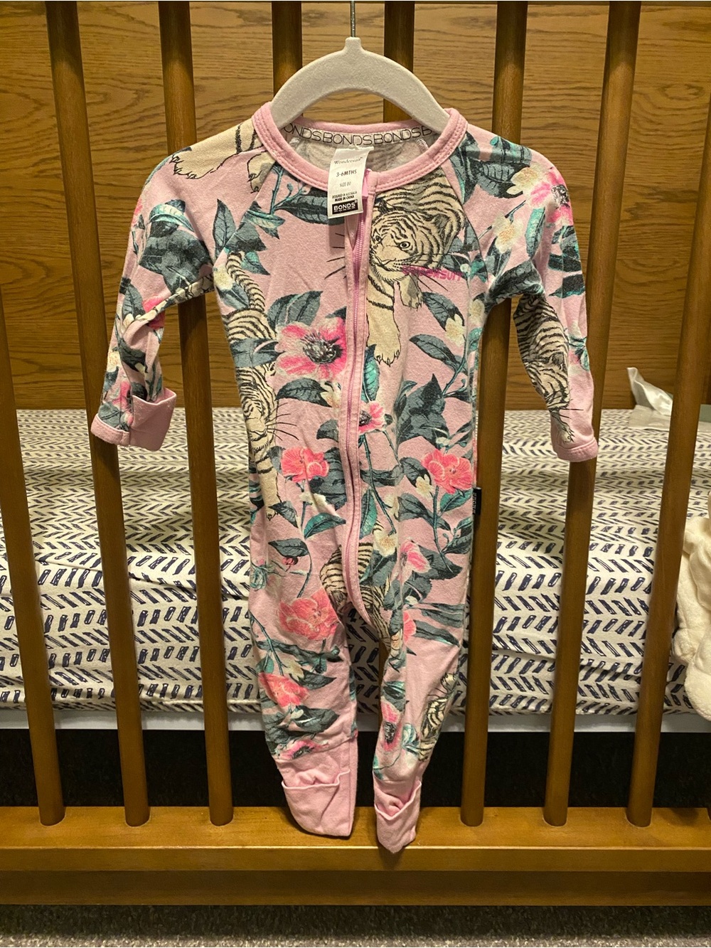 Bonds Pink Floral & Tiger Zip One-Piece